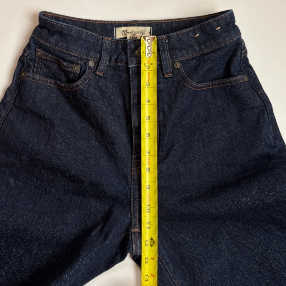 Madewell 90s Curvy Jeans Candiani Denim Straight Leg Dark Wash 25 - Picture 9 of 16